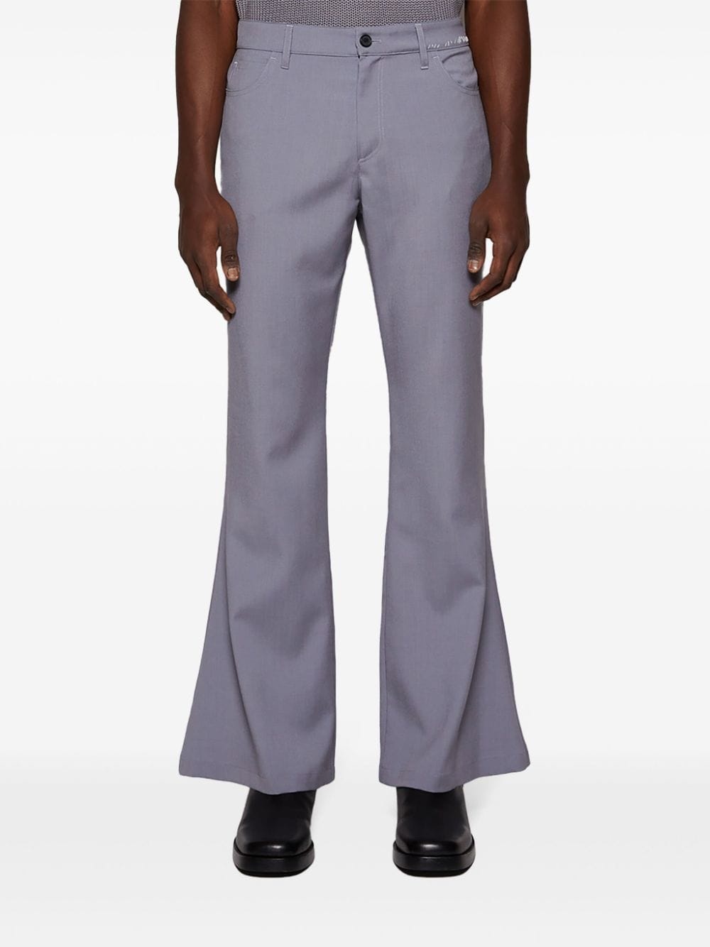 mid-rise flared trousers - 3