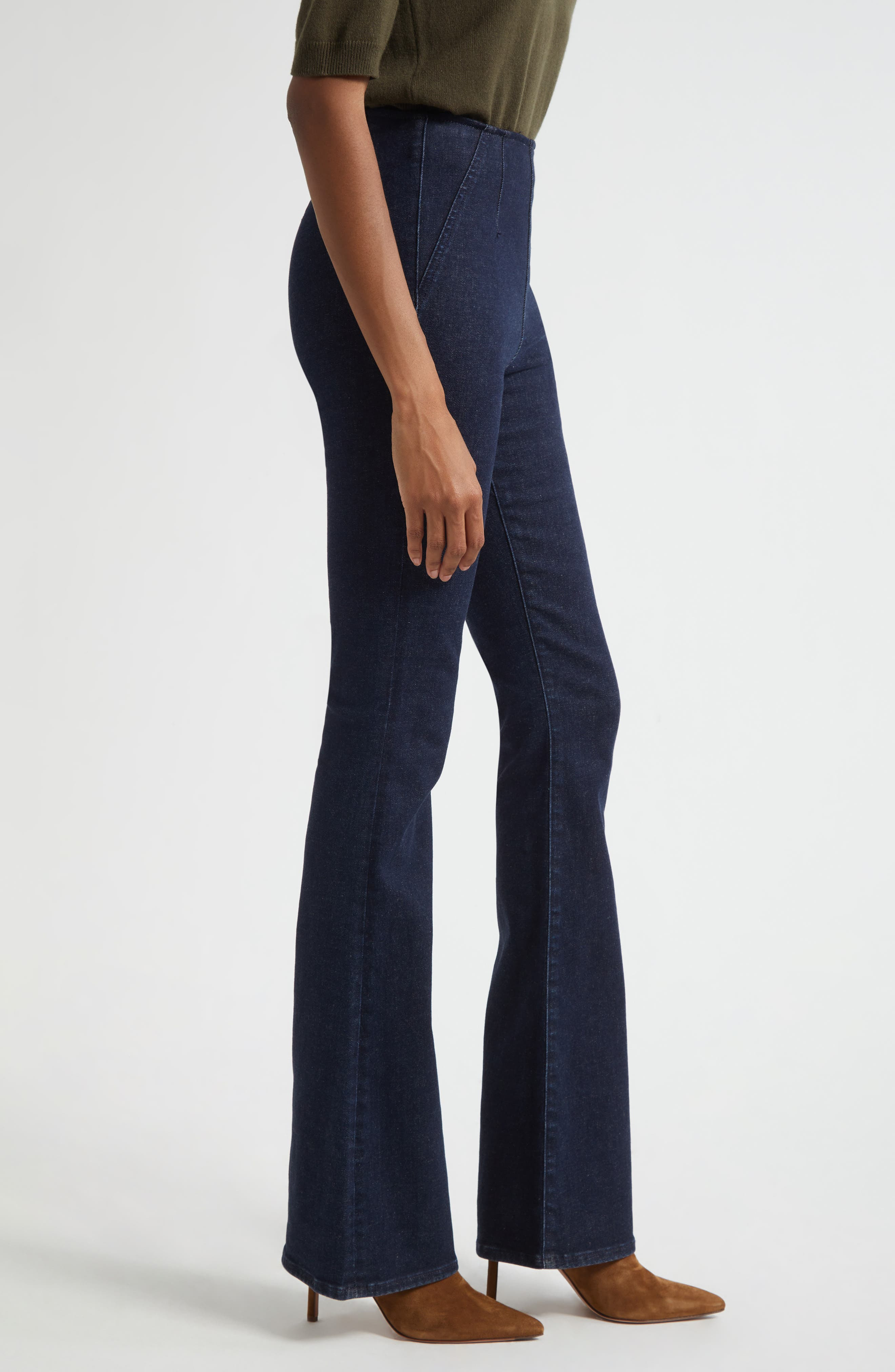 Veronica Beard Beverly Off-Duty High Waist Flare Jeans in Oxford at Nordstrom - 4