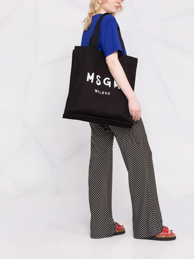 MSGM logo-print tote bag outlook