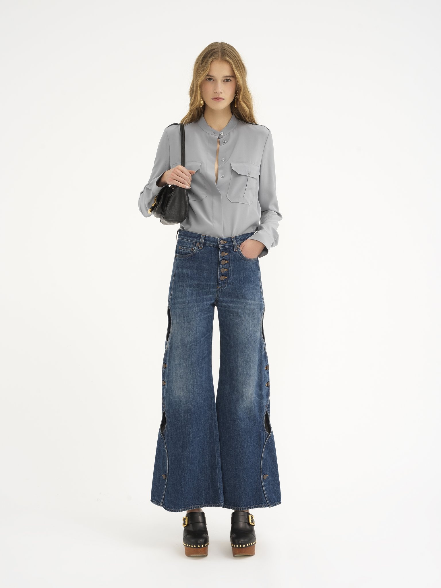 CLASSIC UTILITARIAN BLOUSE IN CRÊPE DE CHINE - 3