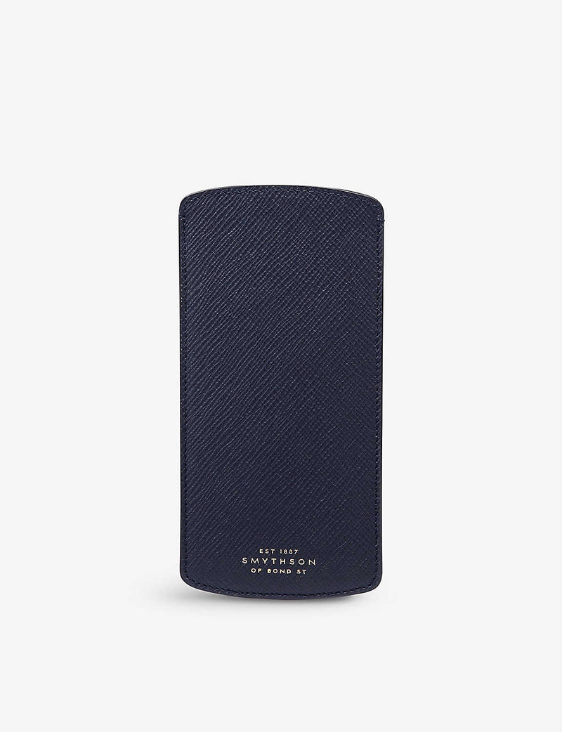 Smythson Panama cross-grain leather glasses case outlook