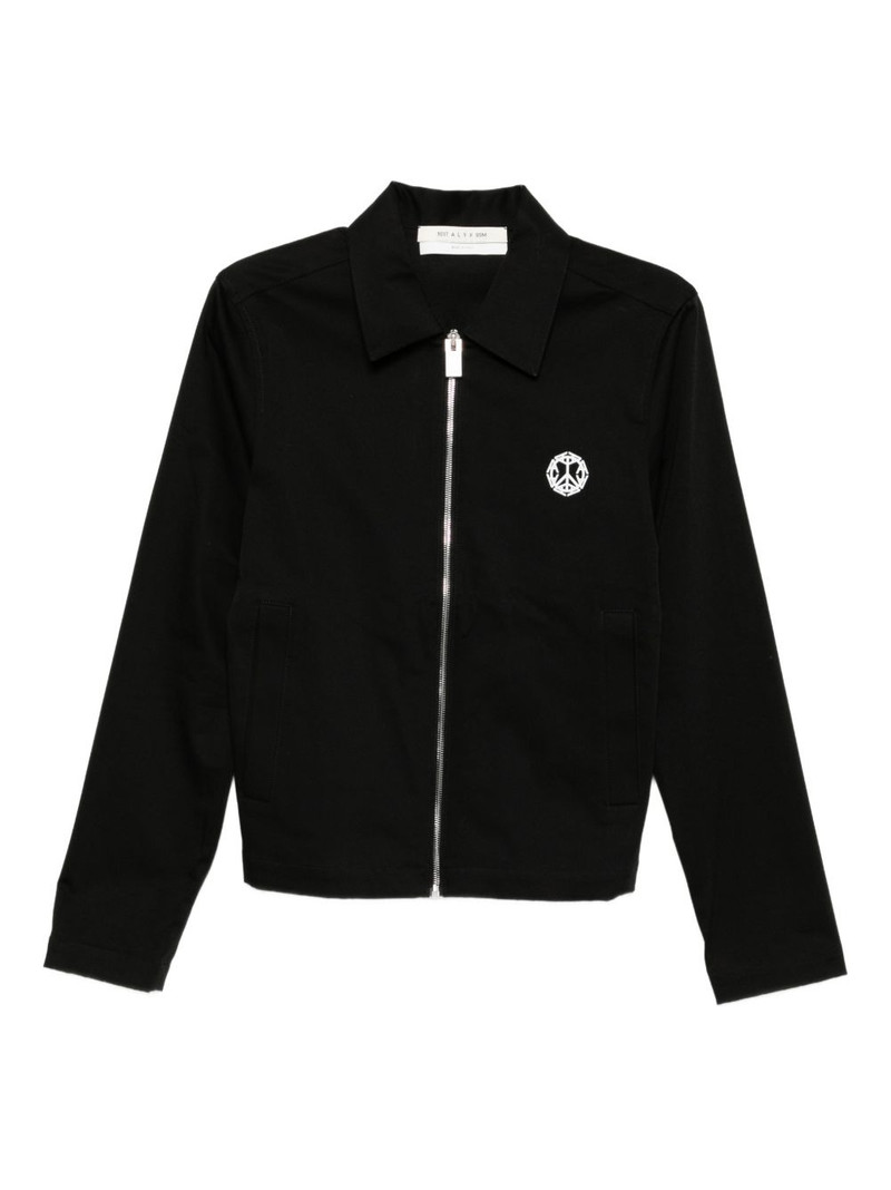 peace sign-printed zipped jacket 1