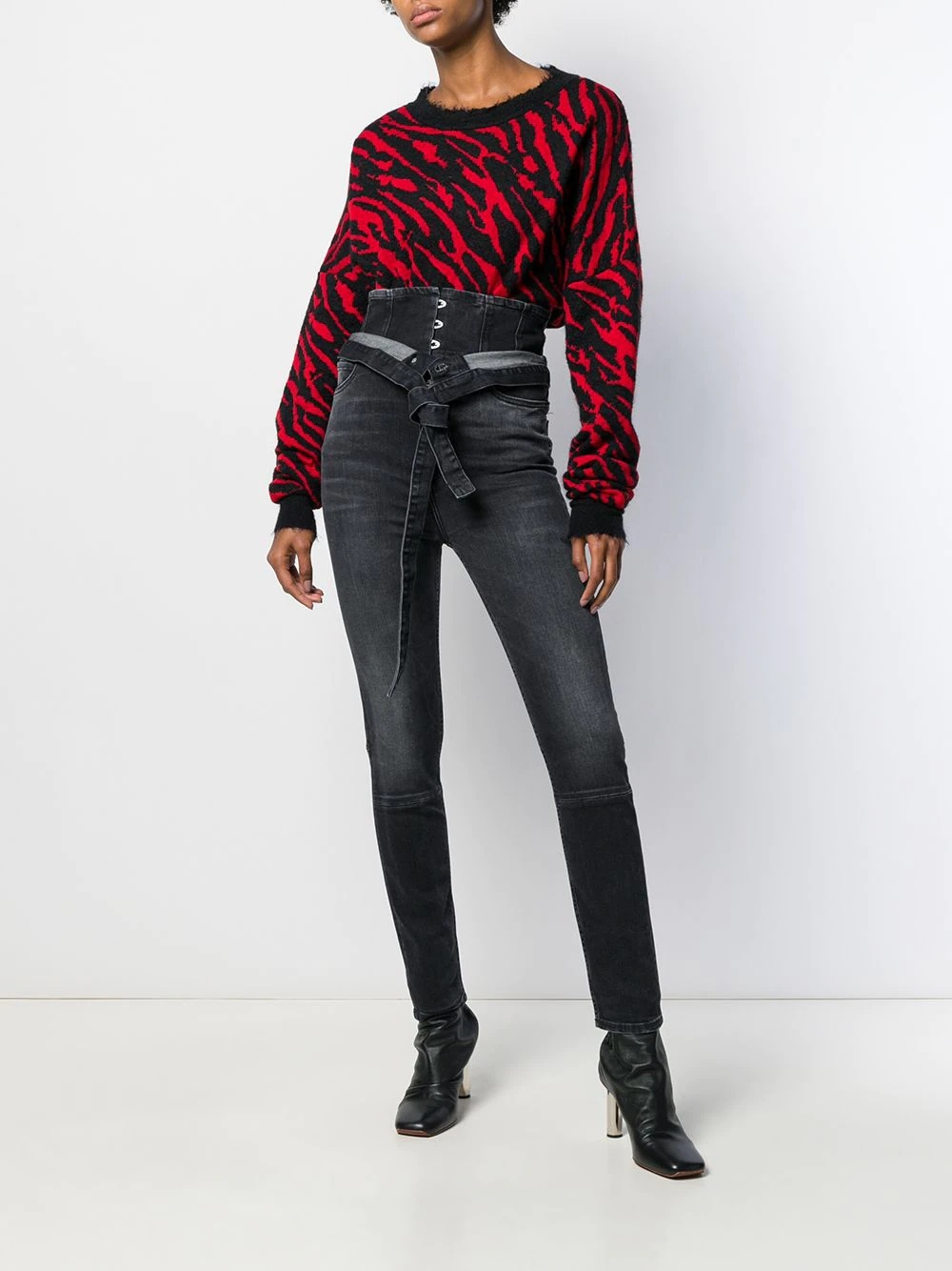 high-waist skinny jeans - 2