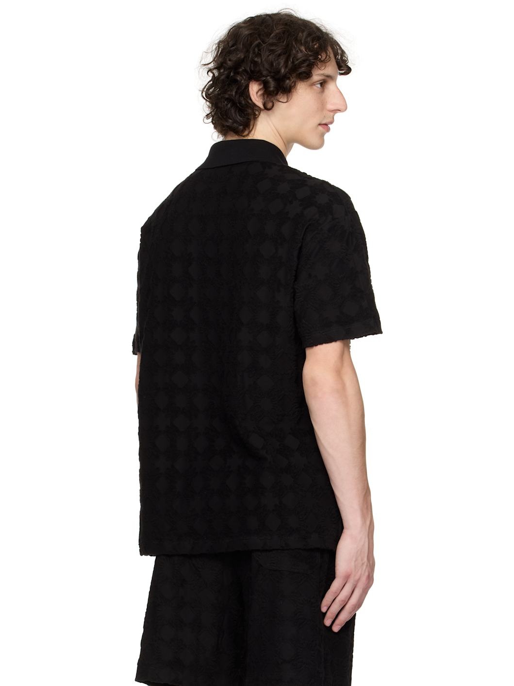Black MA Quad Toweling Polo - 3