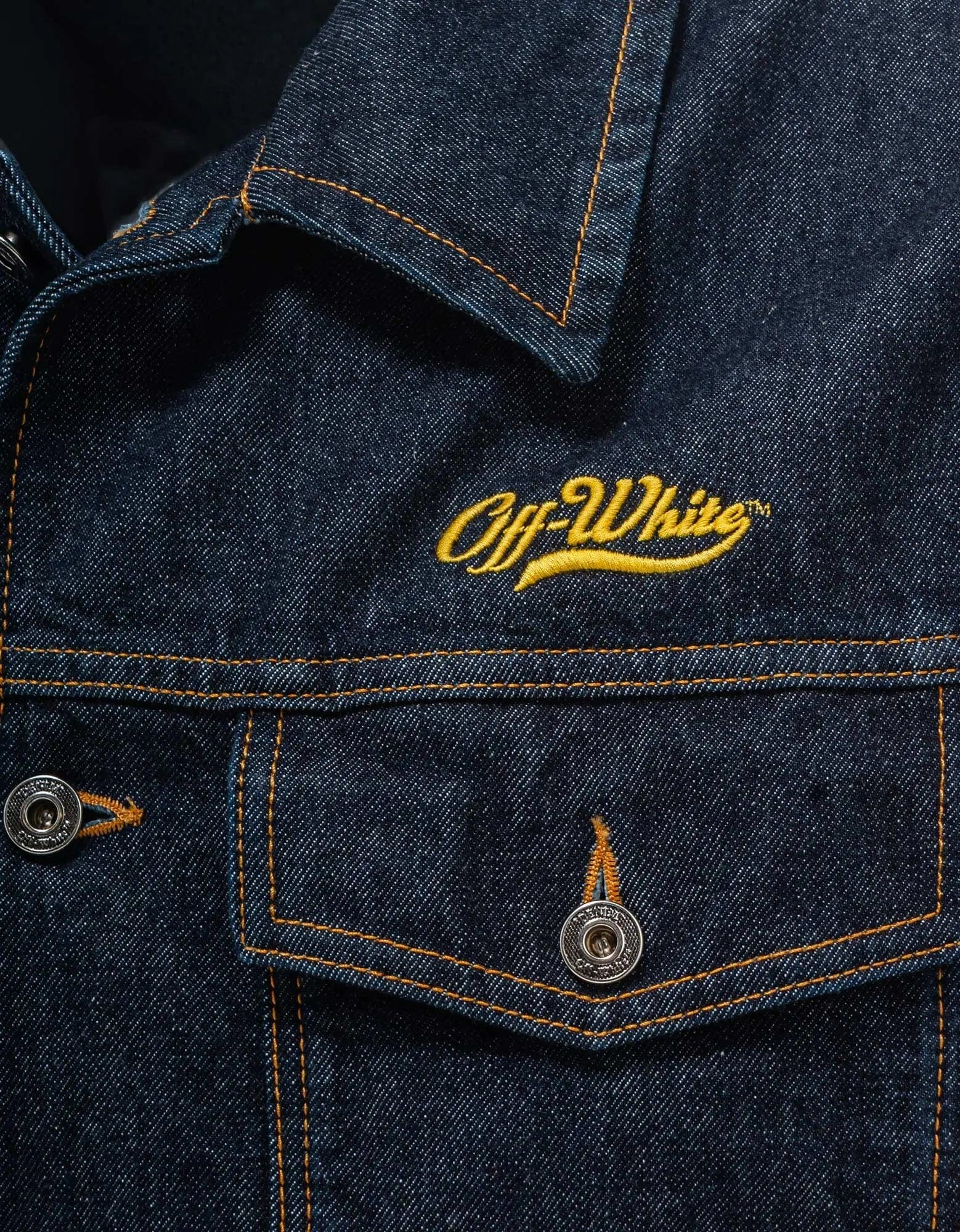 Off-White Blue Wave Off Utility Denim Jacket - 3