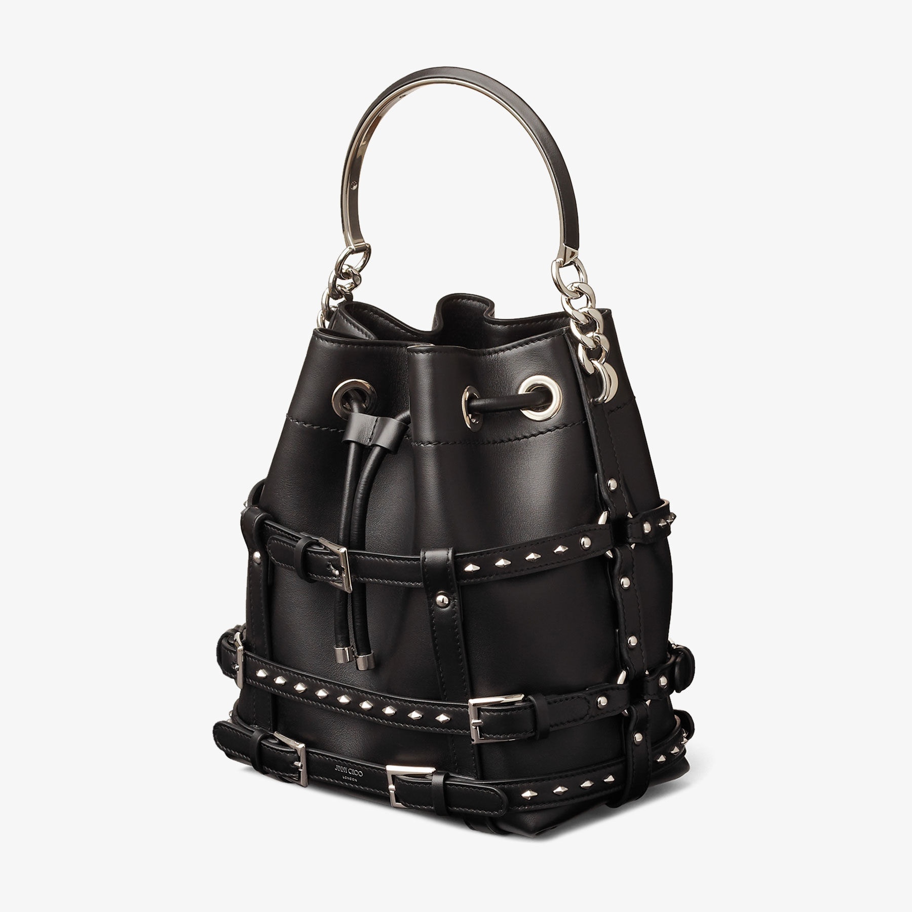 Bon Bon Bucket
Black Calf Leather Bucket Bag with Harness - 2