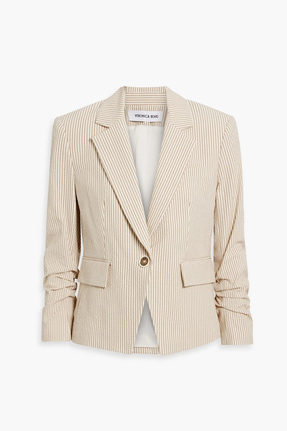Aaliyah Dickey striped cotton-blend blazer - 1