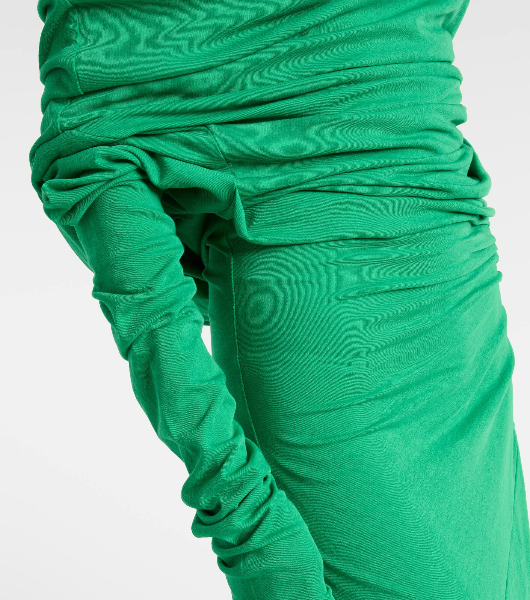 Bound draped cotton-blend maxi dress - 5