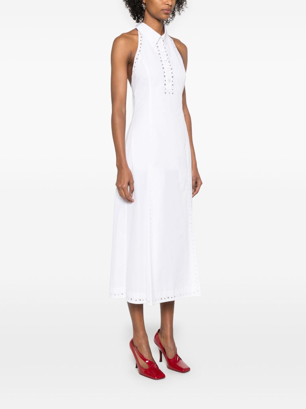 broderie-anglaise midi dress - 3