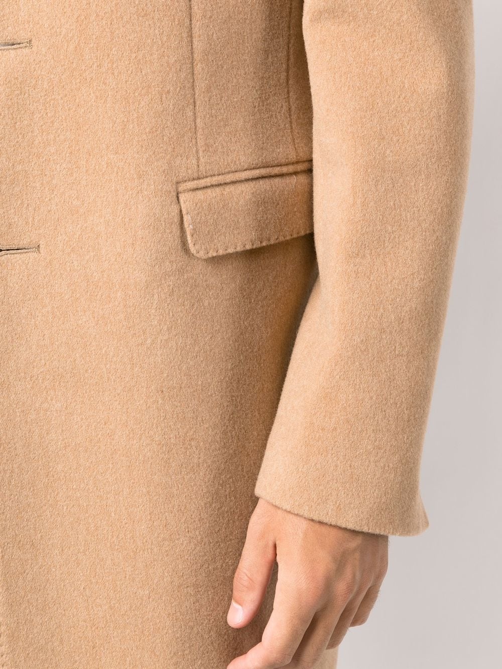 single-breasted fitted coat - 5