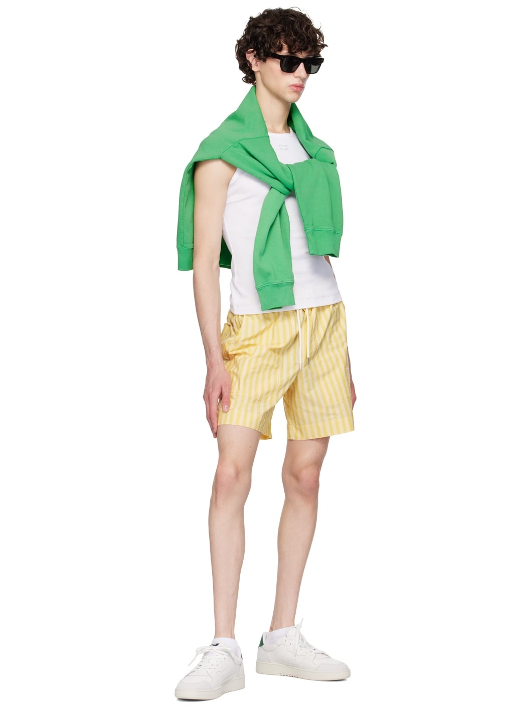 White & Green Dice Lo Sneakers - 5
