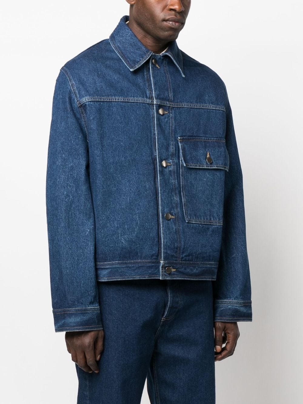 patch-pocket denim jacket - 3
