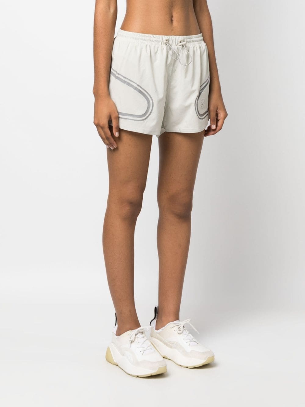 logo-print drawstring short - 3