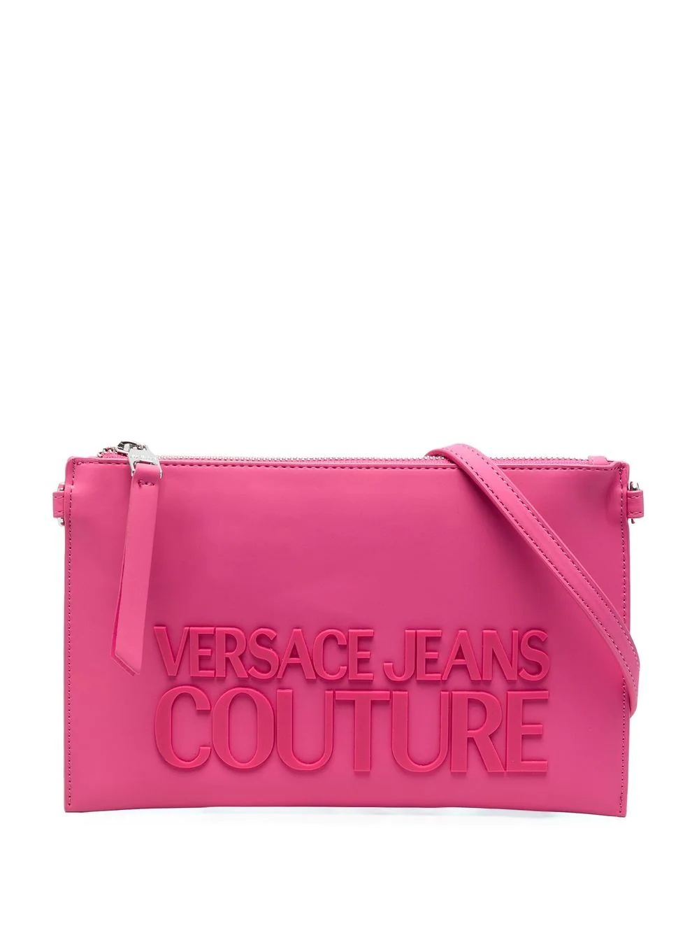 logo-plaque clutch bag - 1