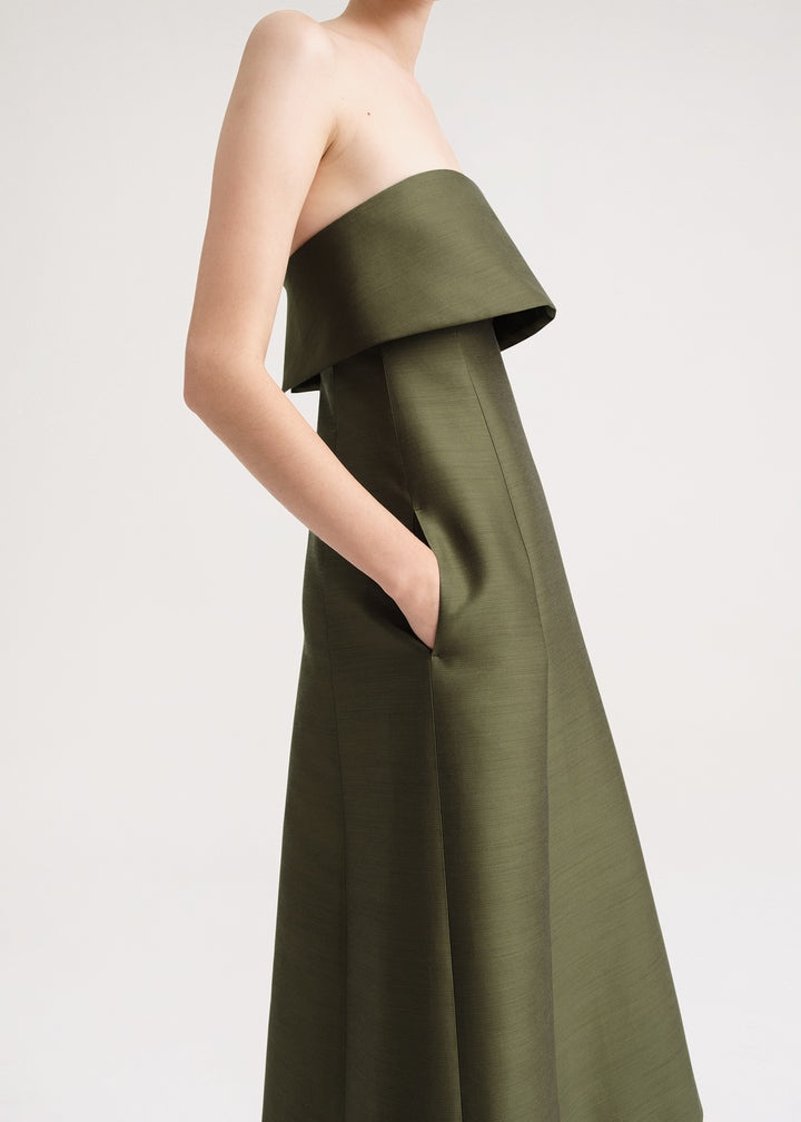 A-line wool cotton dress martini - 5