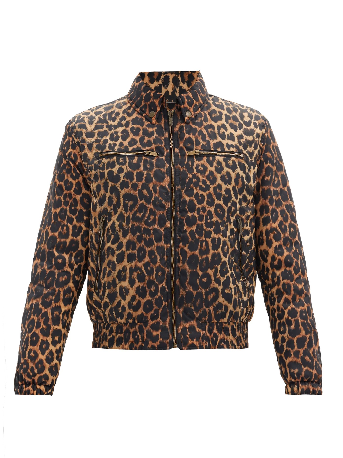 Leopard-print bomber jacket - 1