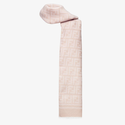 FENDI Pink wool and silk scarf outlook