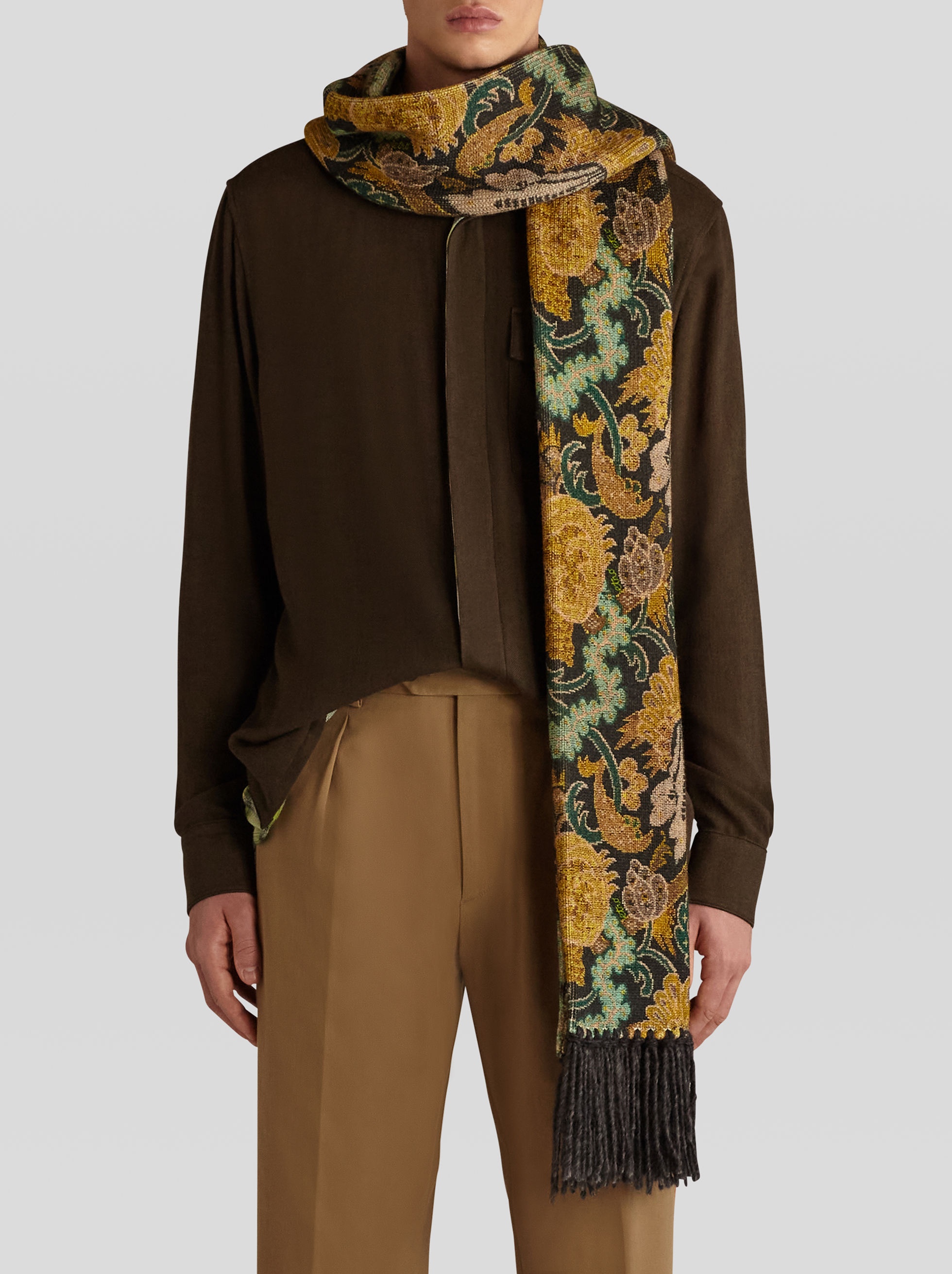 FLORAL TRICOT SCARF - 2