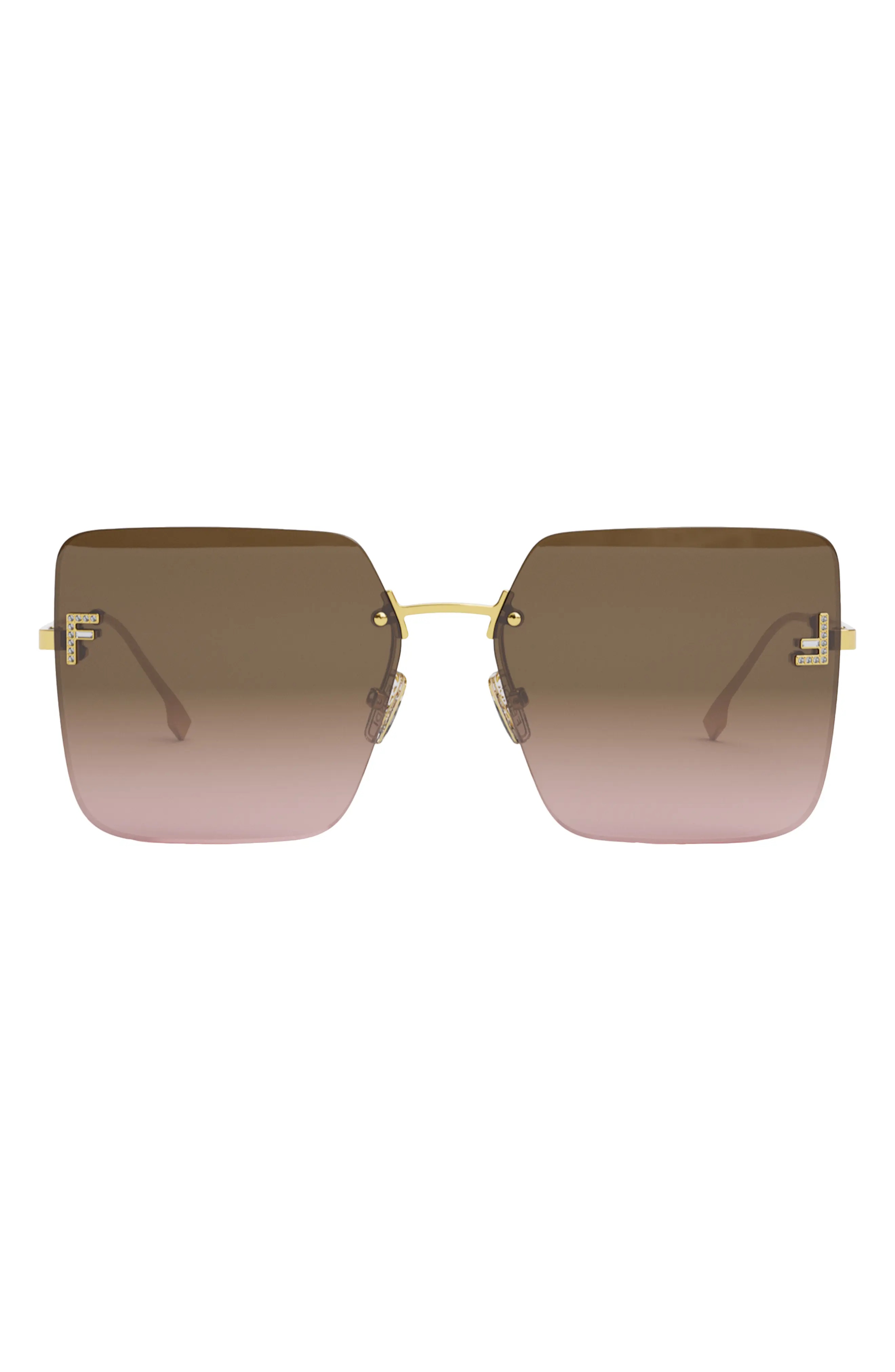 'Fendi First 59mm Geometric Sunglasses - 1