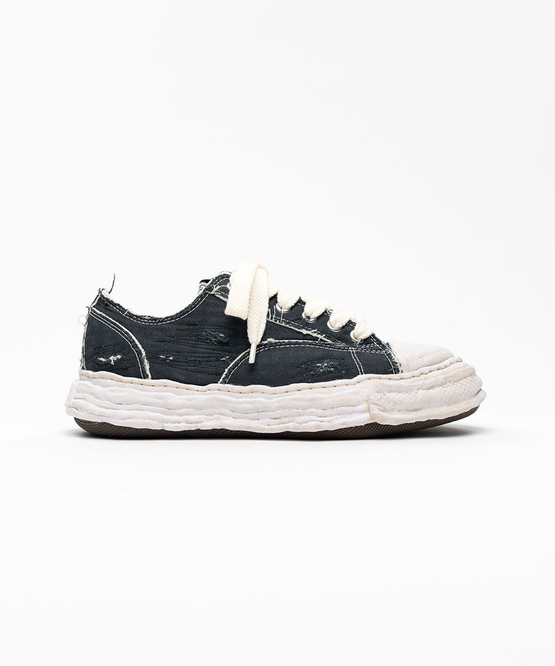 Maison MIHARAYASUHIRO "PETERSON23" OG Sole Ripped Overdye Canvas Low-top Sneaker outlook