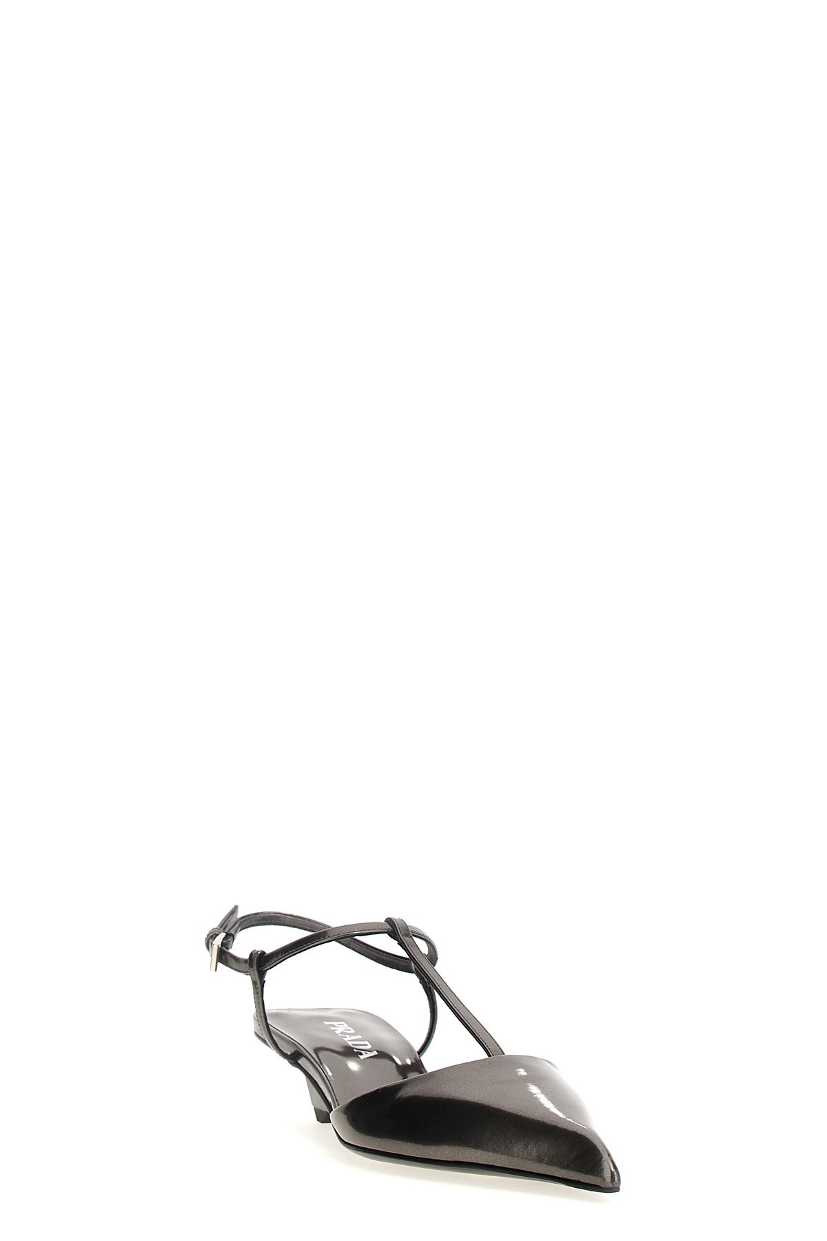 スリッポン PRADA Laminated patent leather pumps Gray 1I535NF0353AU1 Prada Patent Leather Slingback Pumps | Saks Fifth Avenue