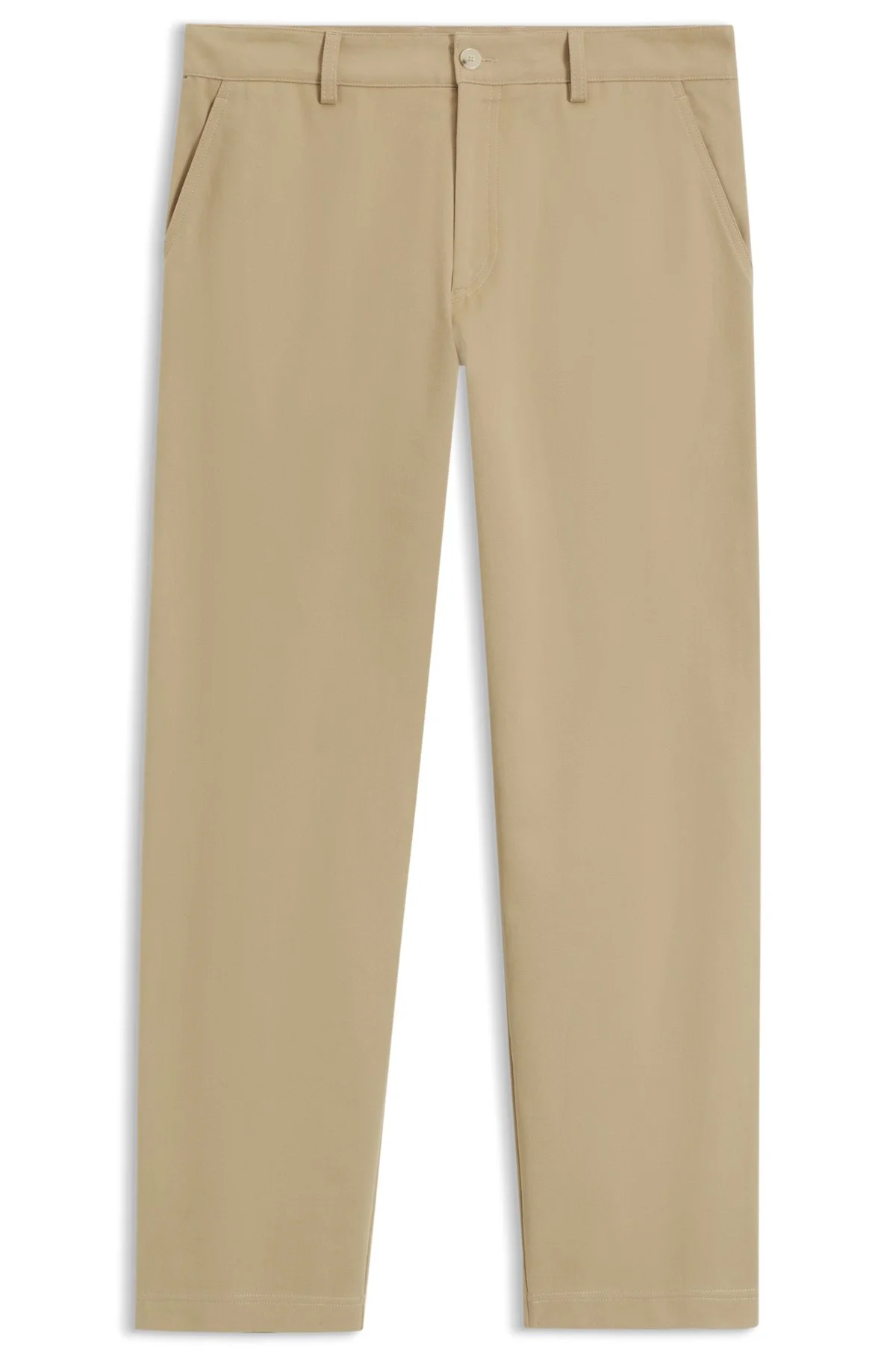 BOSS BY BECKHAM RELAXED-FIT CHINOS IN COTTON TWILL - 1