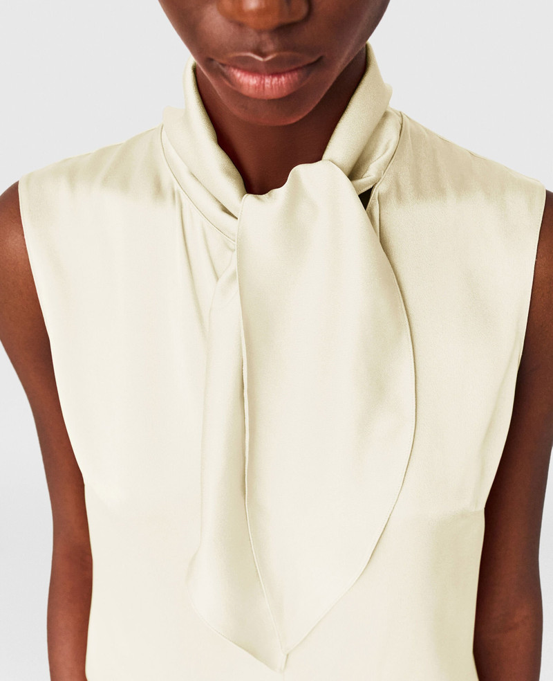 Tie-Neck Sleeveless Satin Top 3