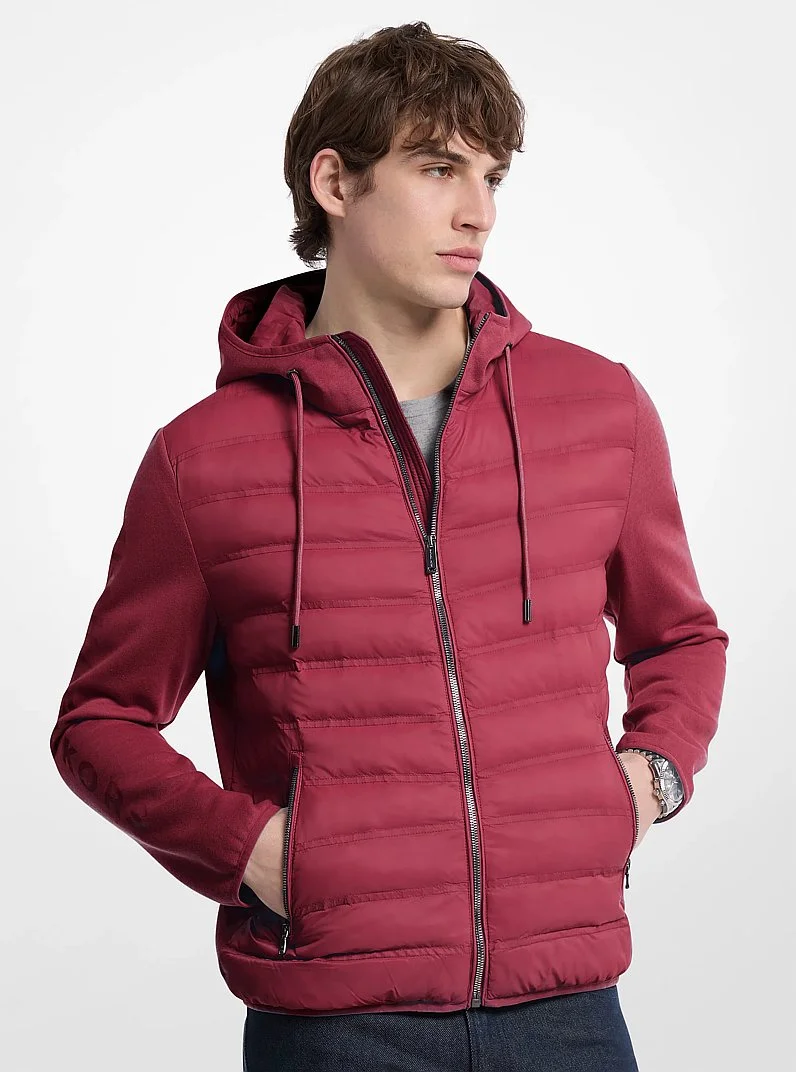 Galway Quilted Mixed-Media Jacket - 1