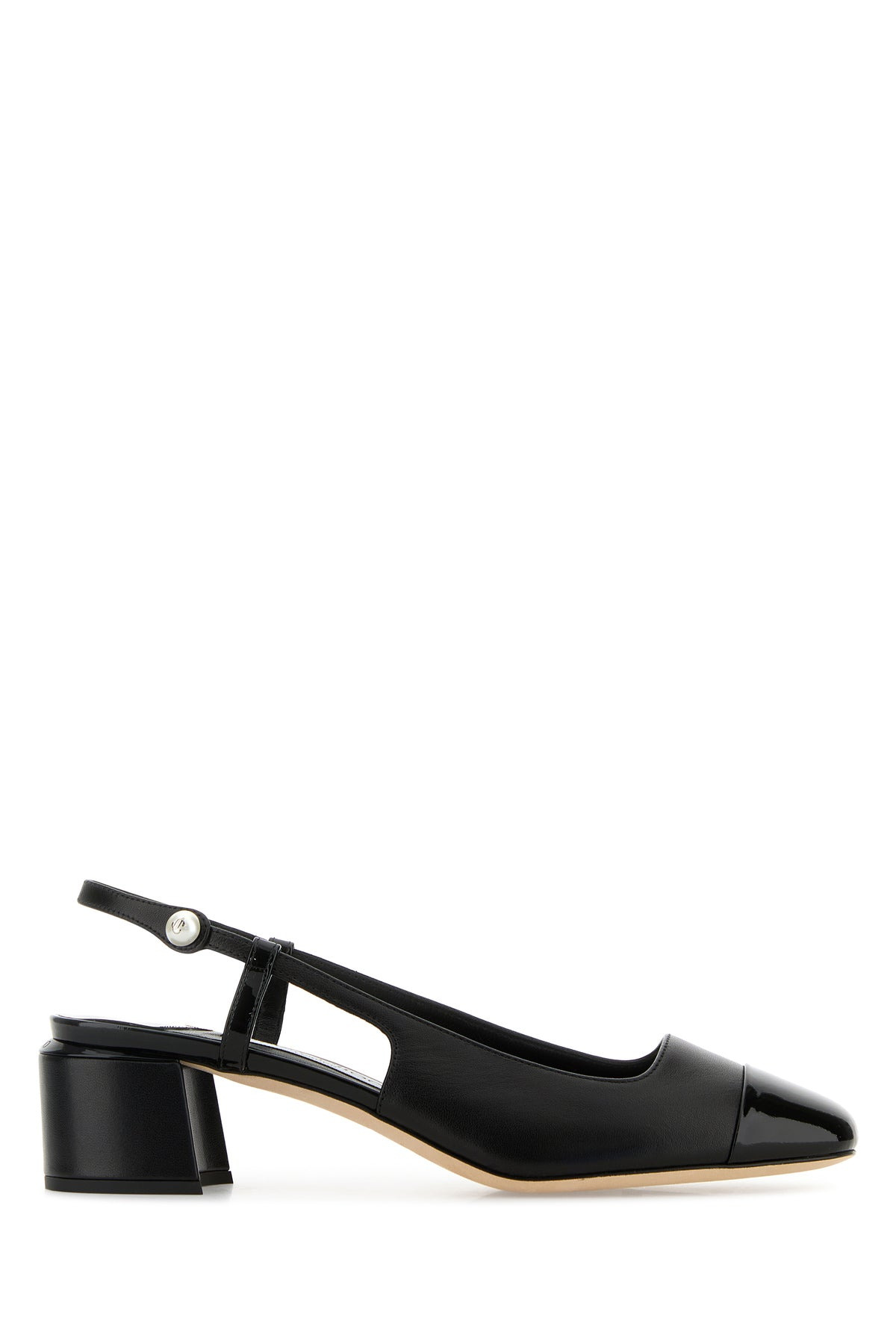 Black nappa leather Elisa pumps - 1