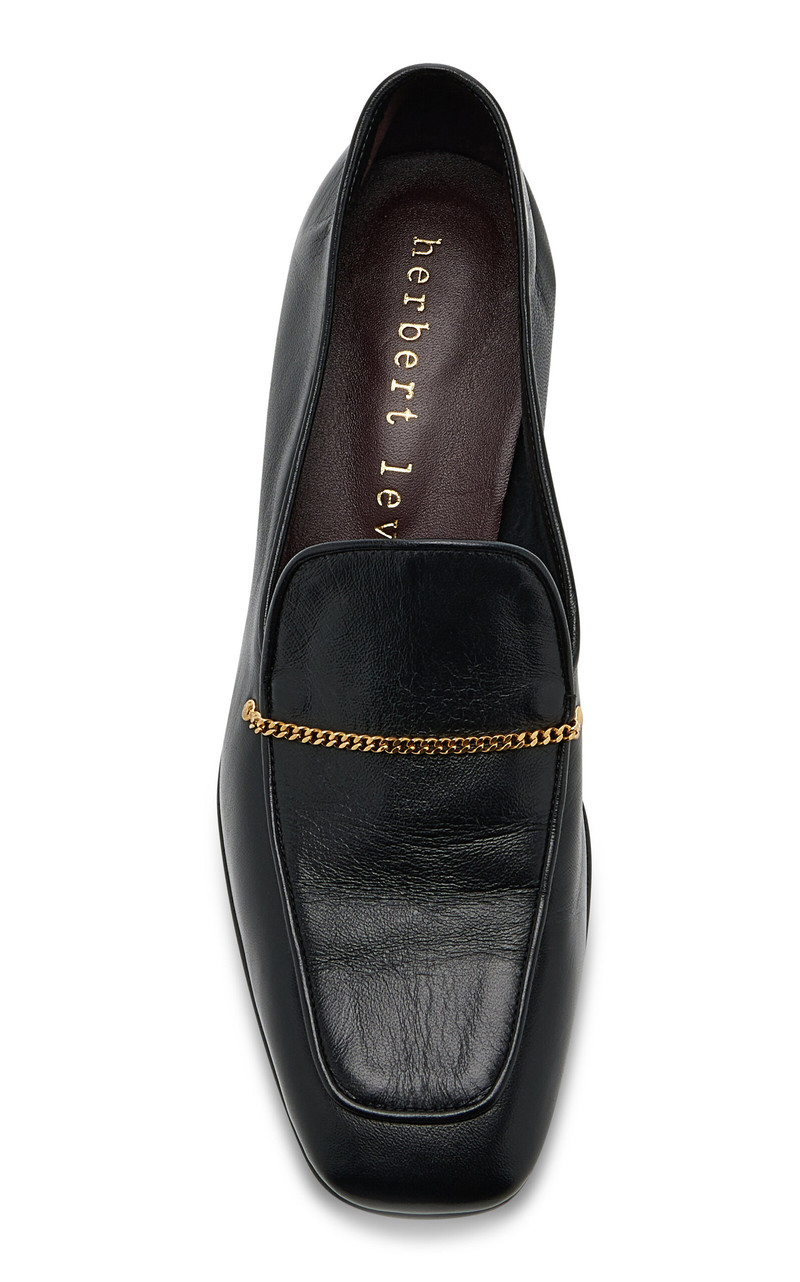 herbert levine Fair and Square Leather Loafers black outlook