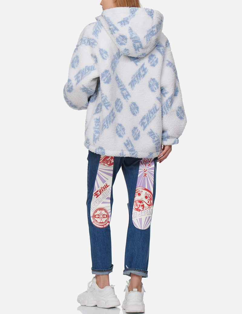 EVISU ALLOVER LOGO AND KAMON JACQUARD SHERPA PADDED JACKET outlook