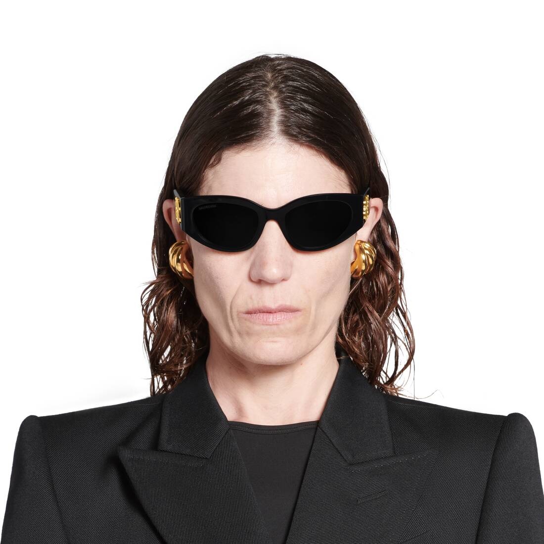 Women's Bossy Round Af Sunglasses  in Black - 5