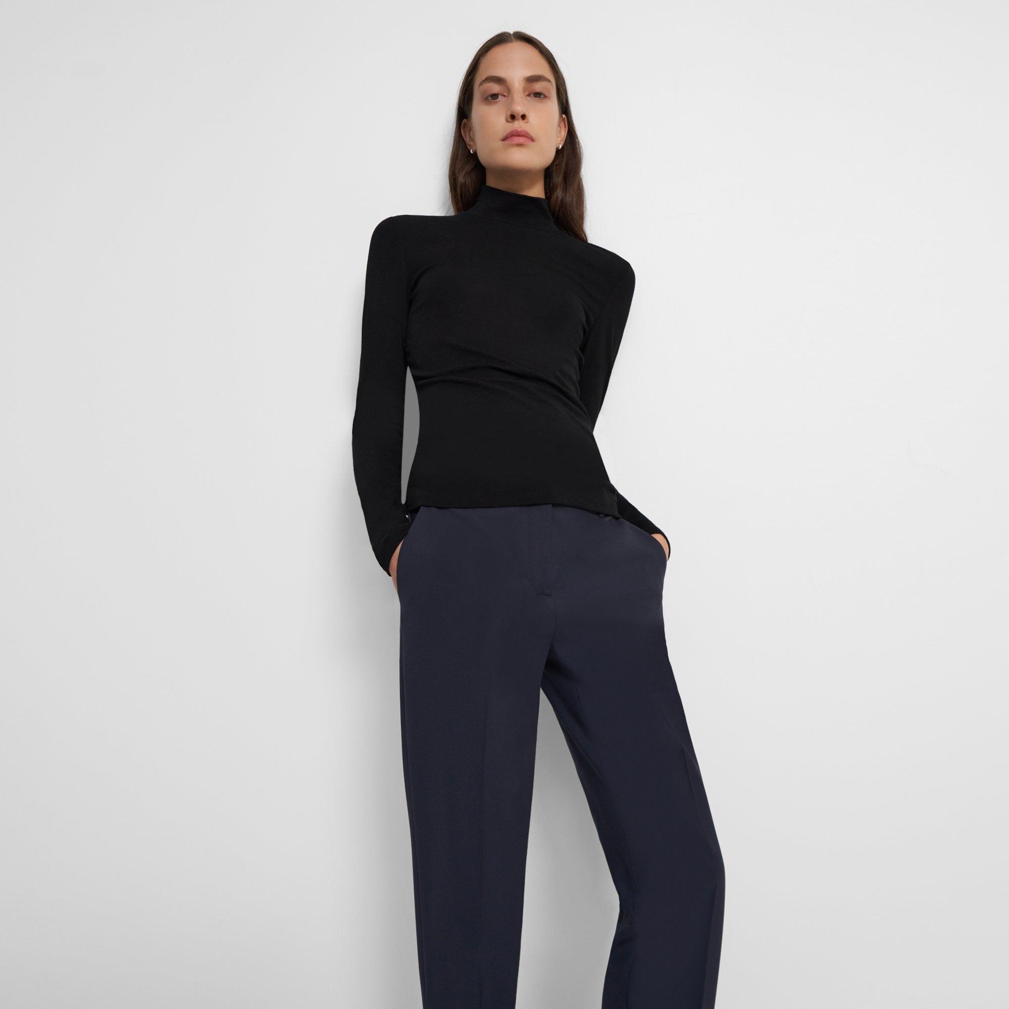 Turtleneck Sweater in Ribbed Viscose - 2