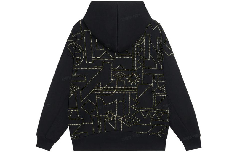 Li-Ning Li-Ning Graphic Hoodie 'Black' AWDSD07-2 outlook