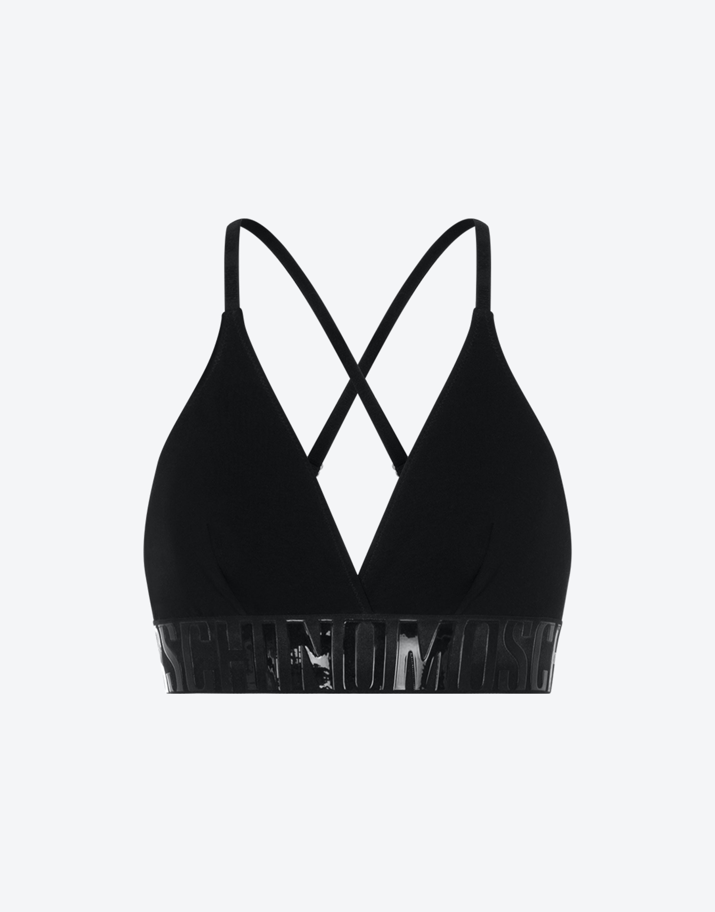 SHINY LOGO STRETCH JERSEY BRA - 1