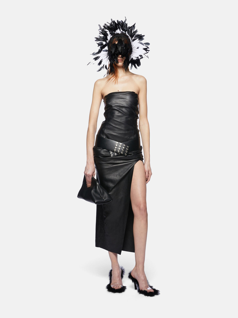 THE ATTICO MIDI DRESS BLACK outlook