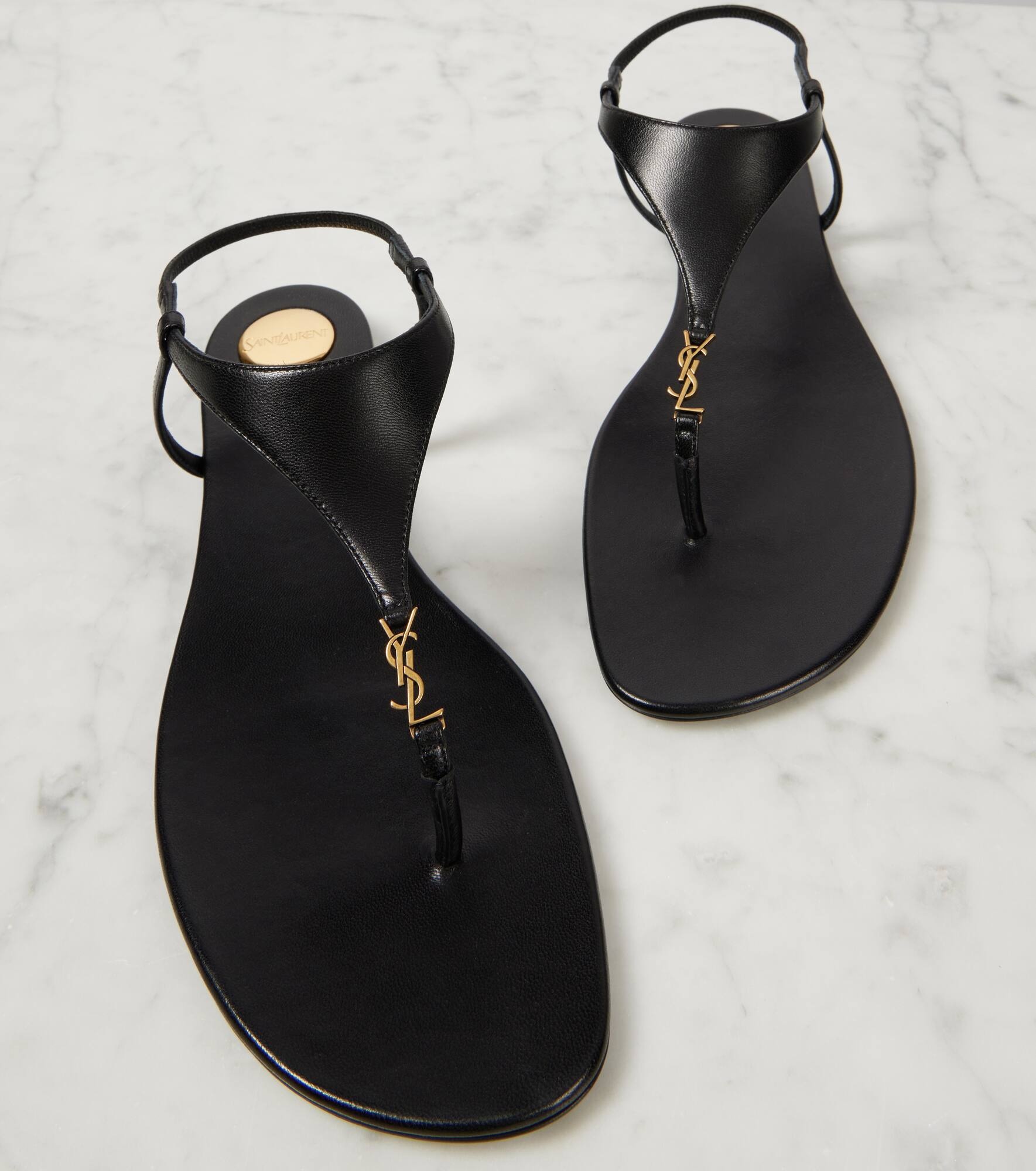 Cassandra leather thong sandals - 5