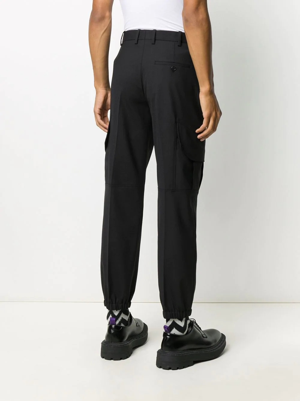 elasticated ankles cargo trousers - 4