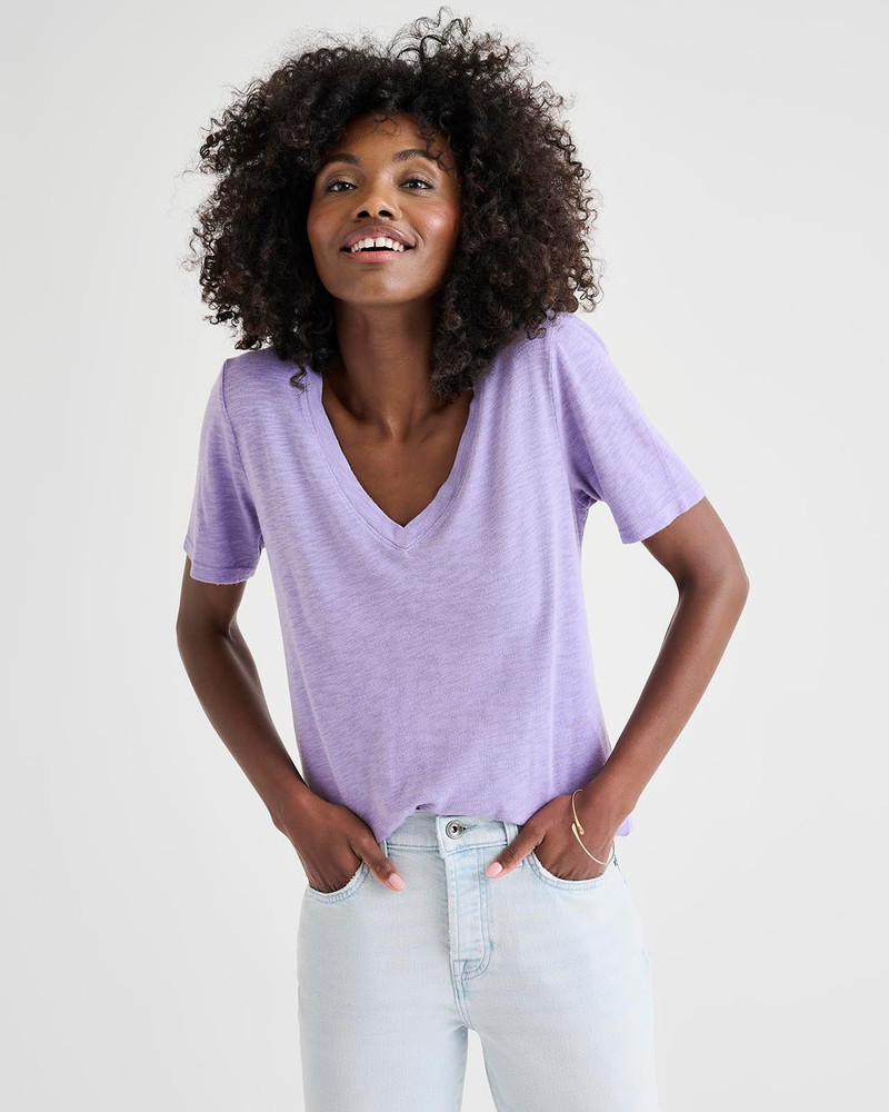 Splendid Everly Slub V-Neck Tee outlook