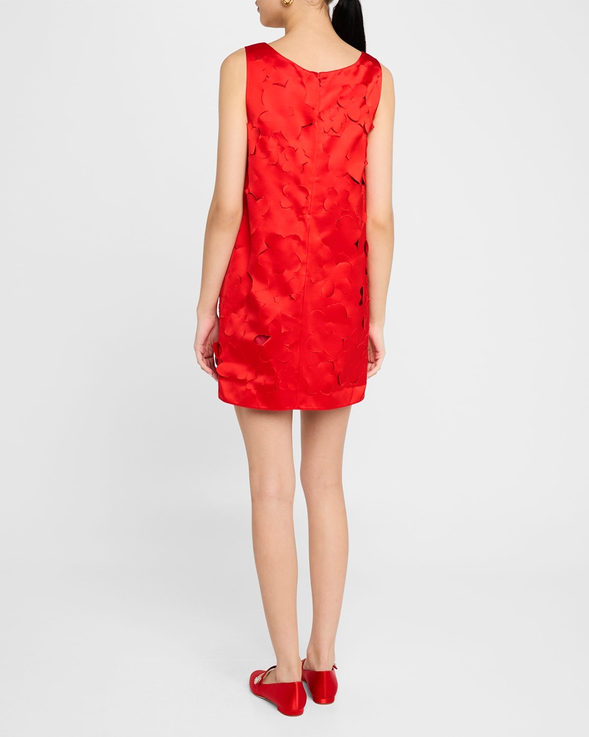 Marni FLARED DUCHESS SATIN DRESS WITH CUT OUT DETAIL