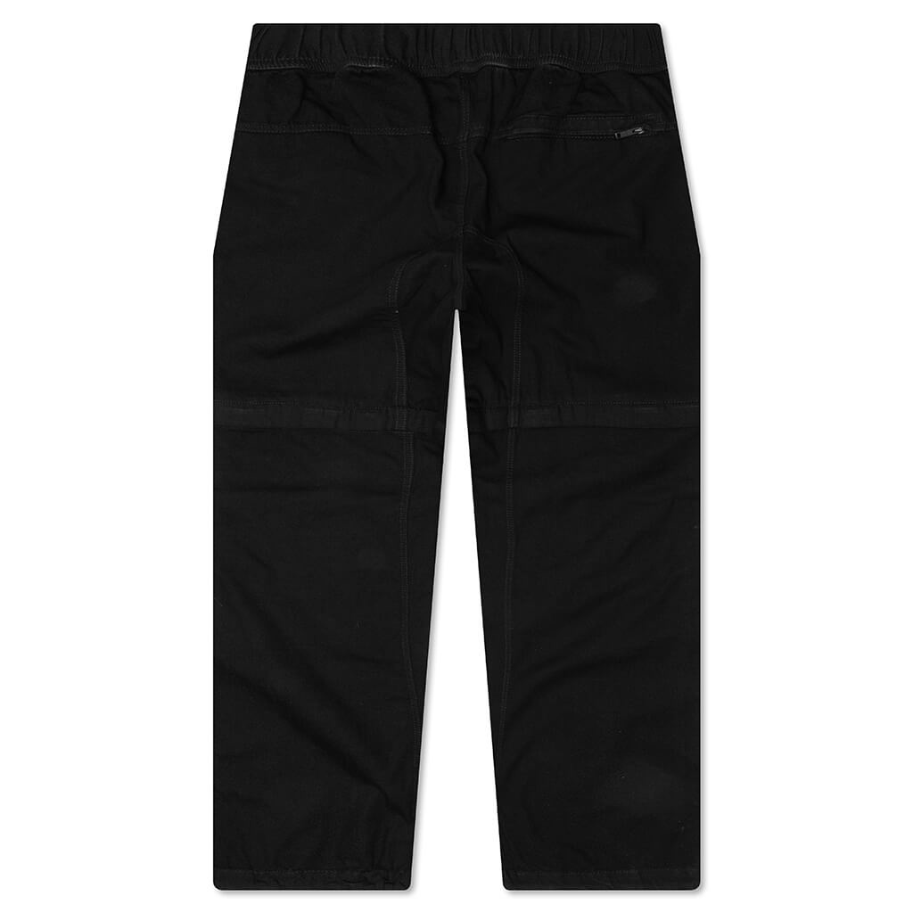 ELASTICATED WAIT ZIP OFF DENIM PANTS - BLACK - 2