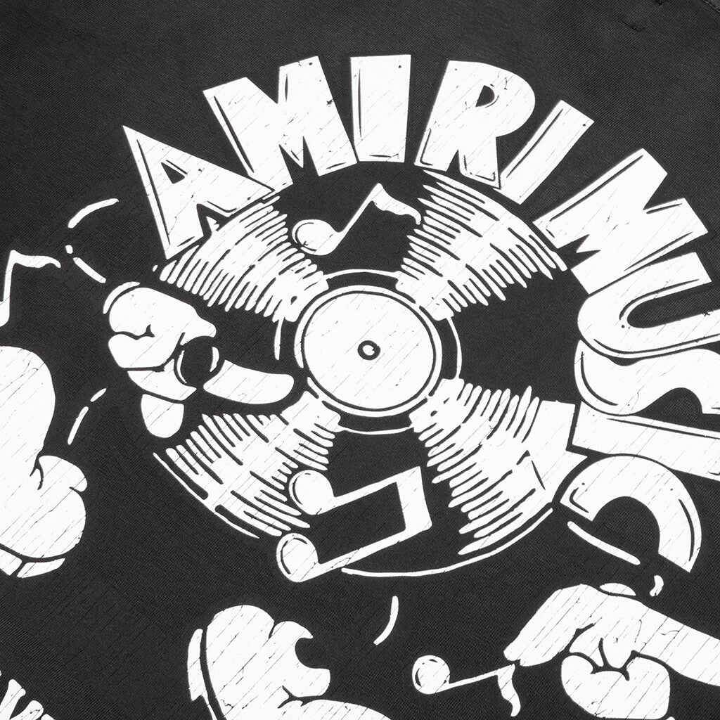AMIRI MUSIC RECORD TEE - BLACK - 4