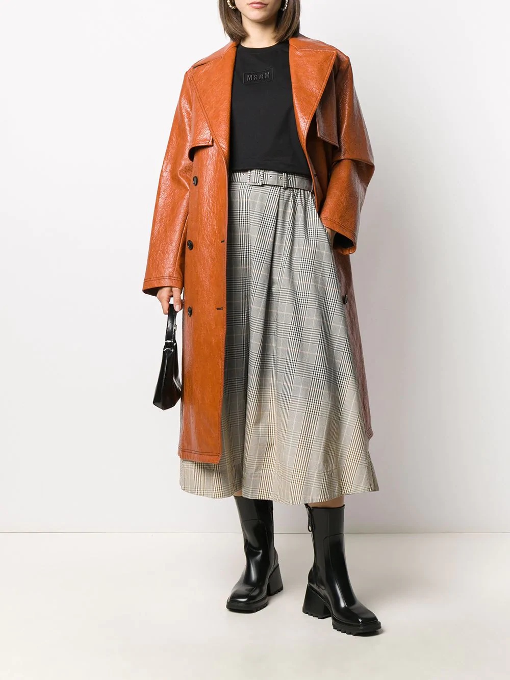 belted trench coat - 2