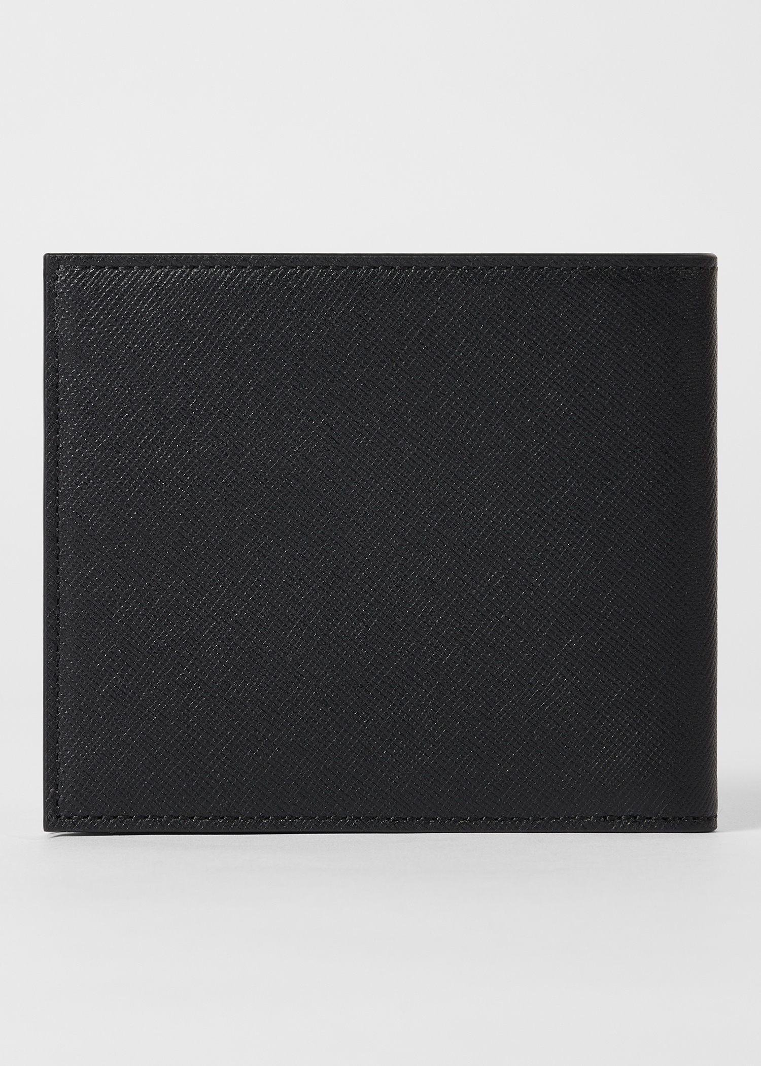 Black Leather 'Pixelated Mini' Interior Billfold Wallet - 4