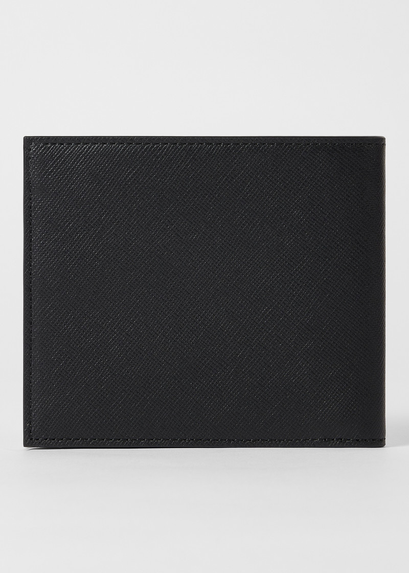 Black Leather 'Pixelated Mini' Interior Billfold Wallet 4