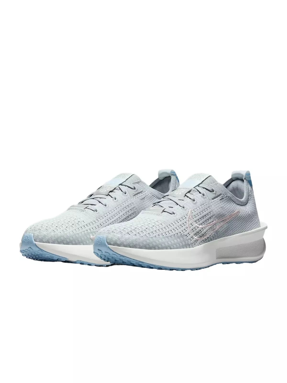 Interact Run "Light Smoke Grey/Psychic Blue/Summit White/Echo Pink" Women's Running Shoe - 4