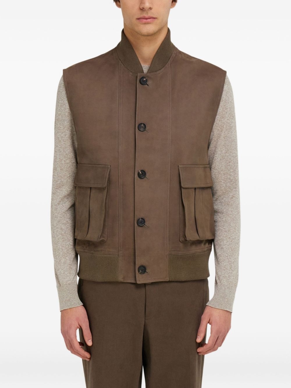leather gilet - 3