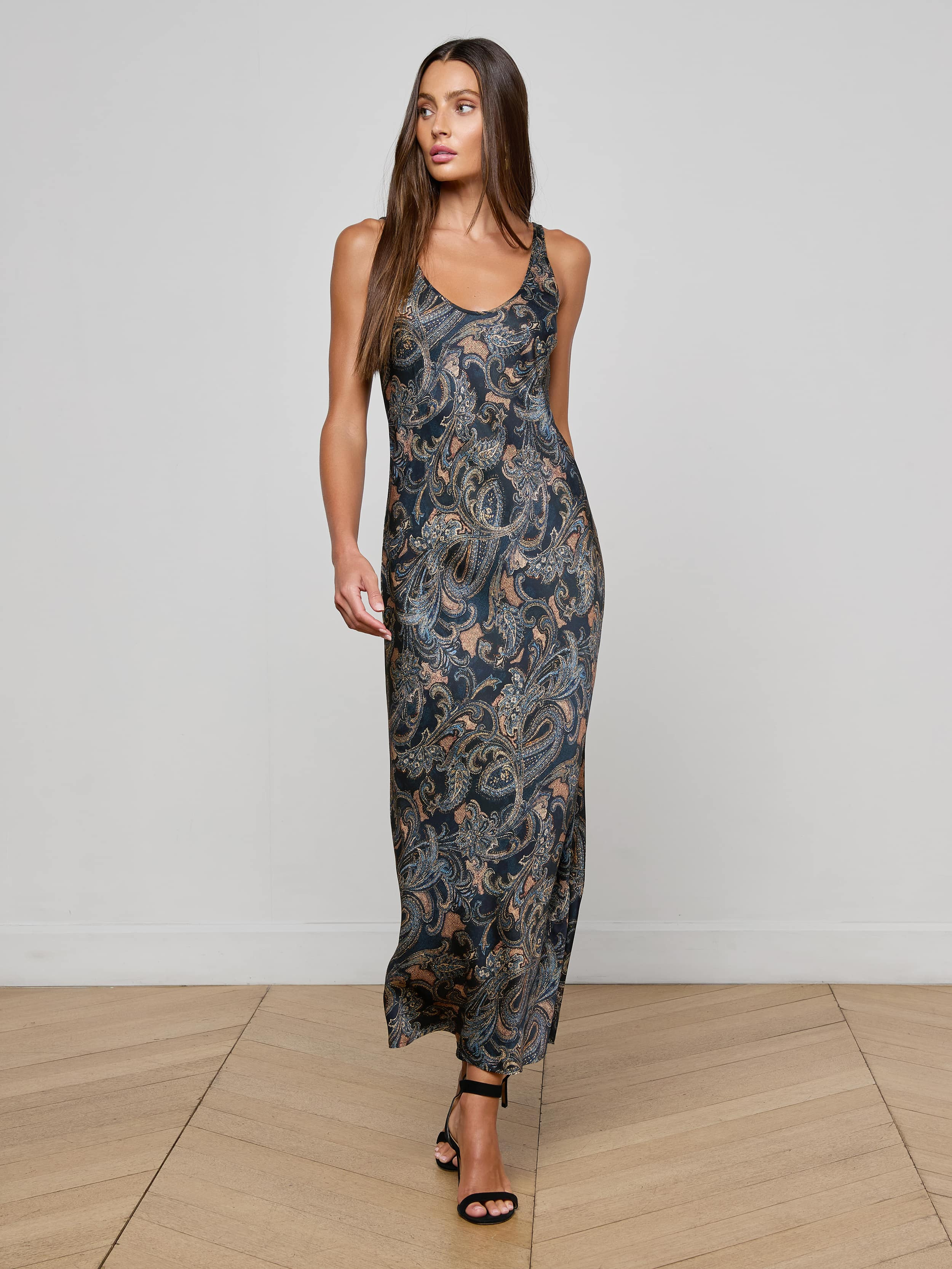 Akiya Satin Maxi Dress - 3