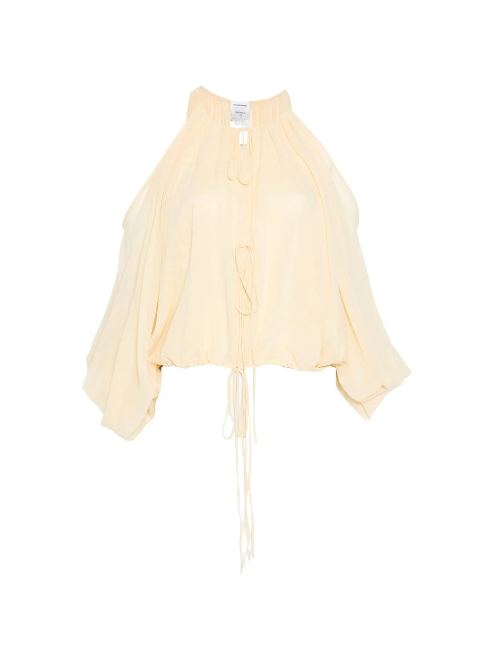 cold-shoulder drawstring top - 1