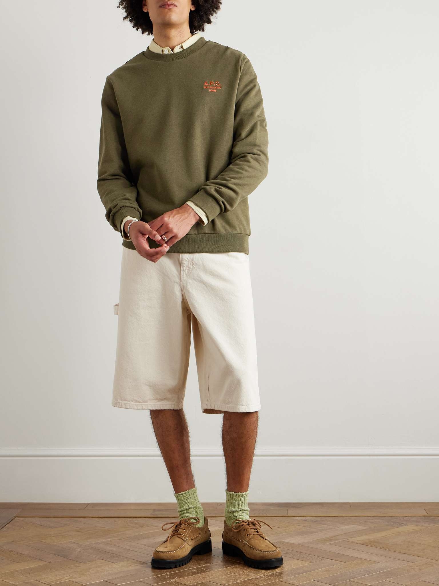 Logo-Embroidered Cotton-Blend Jersey Sweatshirt - 2